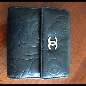 Authentic Chanel Camellia wallet